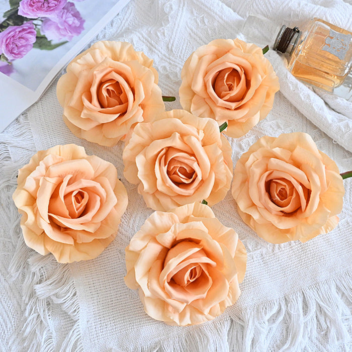 Bulk 7pcs Avalanche Rose Flower Heads Silk Flowers for Crafts Wholesale