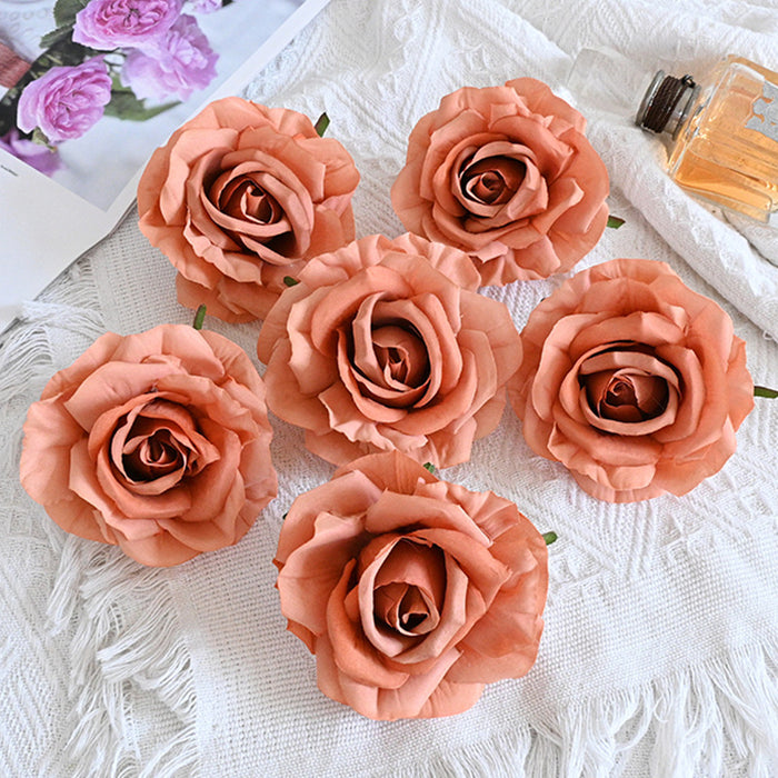 Bulk 7pcs Avalanche Rose Flower Heads Silk Flowers for Crafts Wholesale