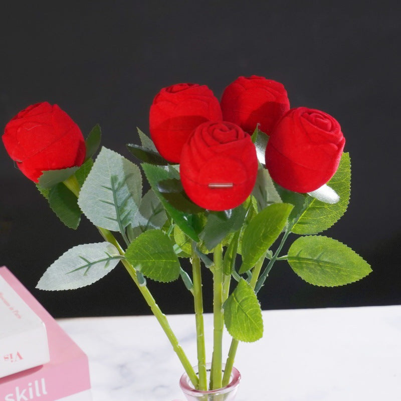 Bulk Red Rose Ring Box for Proposal Ring, Ceremony Wedding or Special Occasions Wholesale