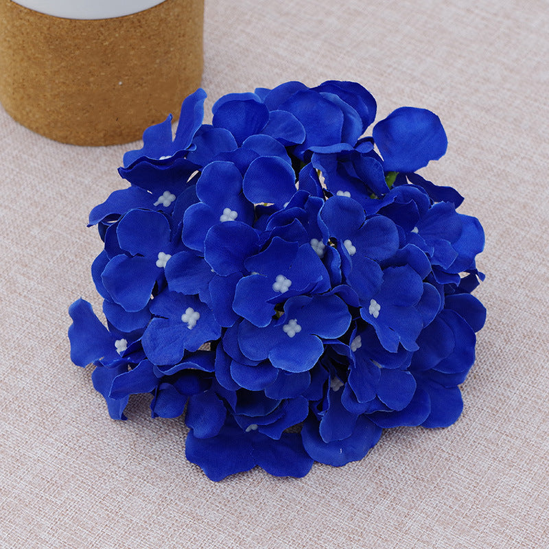 Cabezas de flores de seda de hortensia a granel con tallos Hortensia negra artificial para decoración de bodas Centros de mesa Ramos DIY Decoración floral para el hogar al por mayor