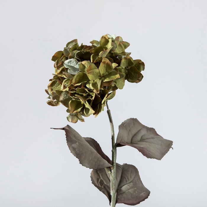Bulk Wabi-Sabi Sage Green Hortensia Tallos Flores de seda Artificial al por mayor
