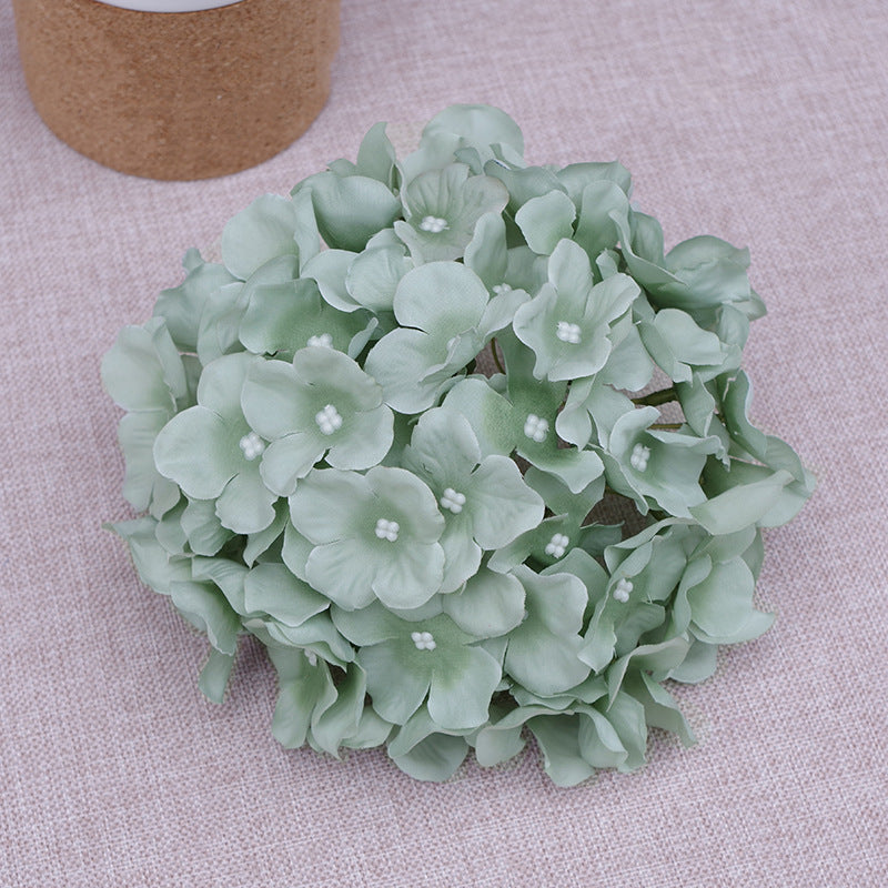 Cabezas de flores de seda de hortensia a granel con tallos Hortensia negra artificial para decoración de bodas Centros de mesa Ramos DIY Decoración floral para el hogar al por mayor