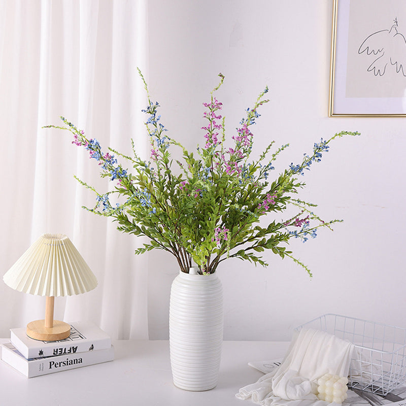 Venta al por mayor de tallo de planta de hierba de flor de salvia salvaje artificial de 33 pulgadas 