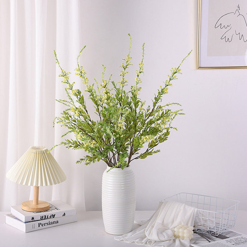 Venta al por mayor de tallo de planta de hierba de flor de salvia salvaje artificial de 33 pulgadas 