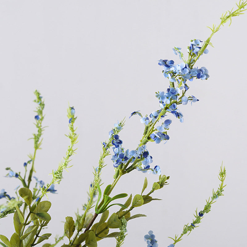 Venta al por mayor de tallo de planta de hierba de flor de salvia salvaje artificial de 33 pulgadas 