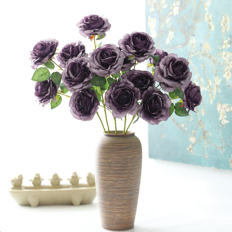 Bulk 2025 Modern Romance Wedding Shiny Rose Stems for Wedding & Home Decorations