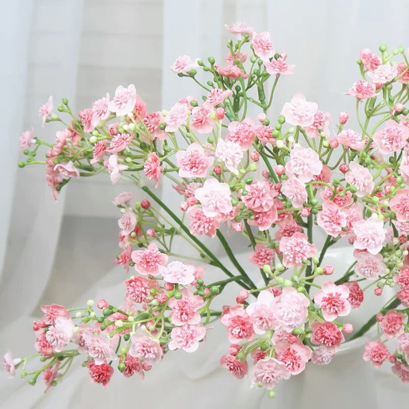Bouquet de fleurs en soie pour mariage, 19 pouces, tiges de gypsophile, branches, bouquet de fleurs, vente en gros 