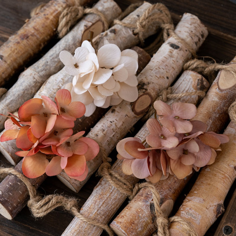 Lot de 5 grappes de têtes d'hortensia en vrac pour panneaux muraux artisanaux, boutonnière, vente en gros 