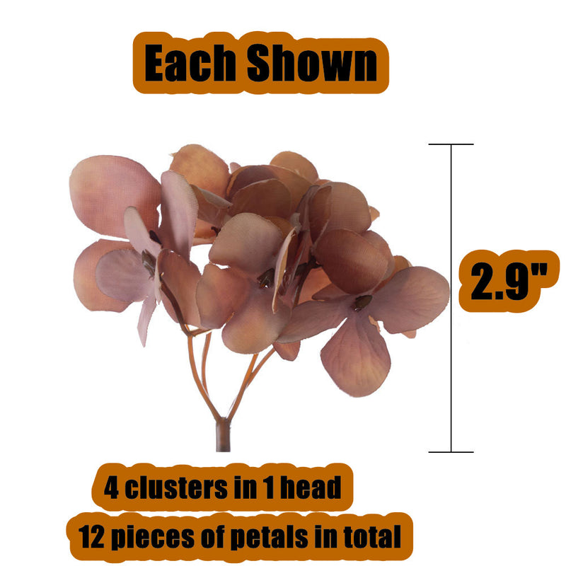 Lot de 5 grappes de têtes d'hortensia en vrac pour panneaux muraux artisanaux, boutonnière, vente en gros 