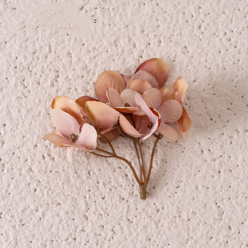 Lot de 5 grappes de têtes d'hortensia en vrac pour panneaux muraux artisanaux, boutonnière, vente en gros 