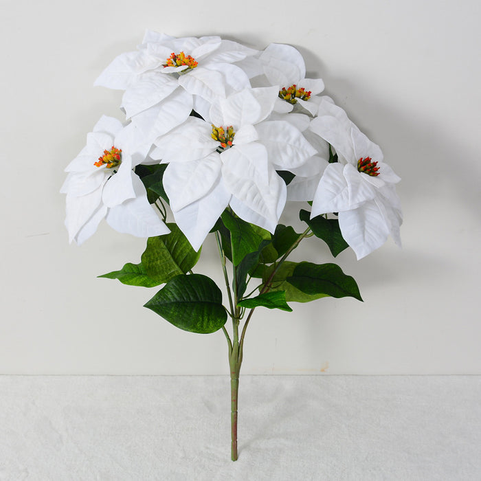 Bulk 20 inches Tall Artificial Silk Poinsettia Bush Bouquet Wholesale