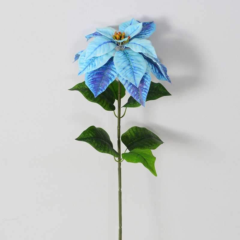 Bulk 26 Inch Tall Artificial Silk Poinsettia Stems - Christmas Silk Flowers for Holiday Decor Wholesale