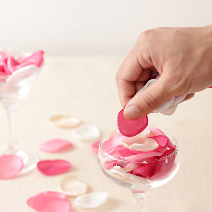 Lot de 200 confettis en soie en forme de pétales de rose pour demoiselle d'honneur de mariage, vente en gros