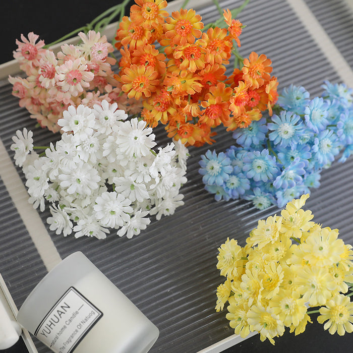 Bulk Bundle 5pcs Daisy Stems Artificial Daisy Bouquet Tiny Daisy Flowers for Home Garden Vase Decor Wholesale