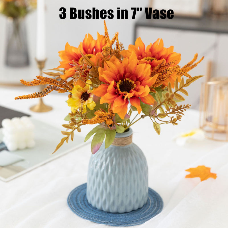 Bulk 12.2" Small Autumn Color Dahlia Artificial Flower Bouquet Wholesale