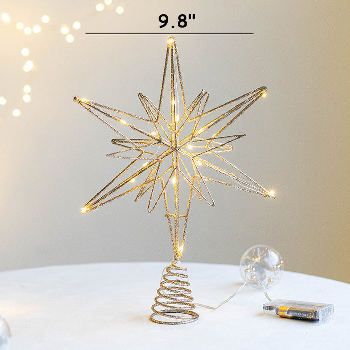 Bulk Light Up Artificial Glitter Snowflake Christmas Ornaments Led Lights Wholesale