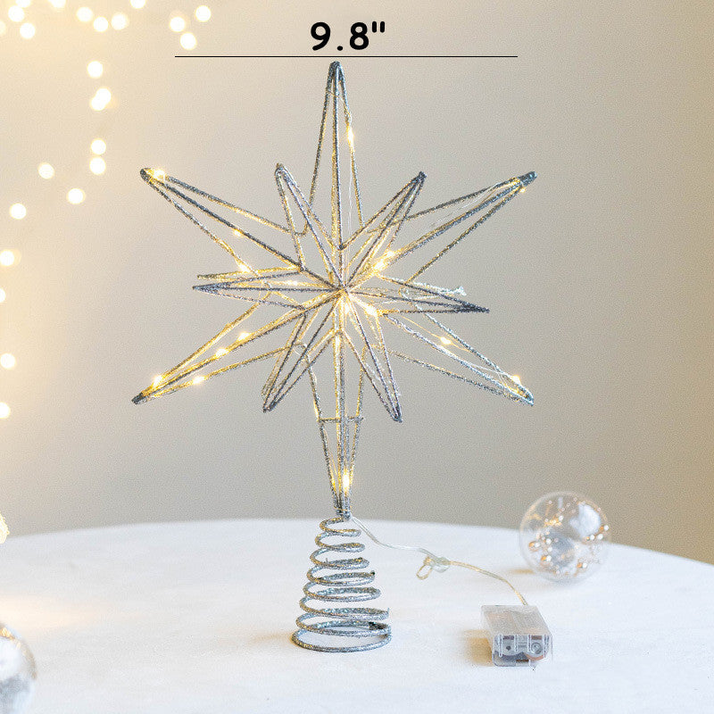 Bulk Light Up Artificial Glitter Snowflake Christmas Ornaments Led Lights Wholesale