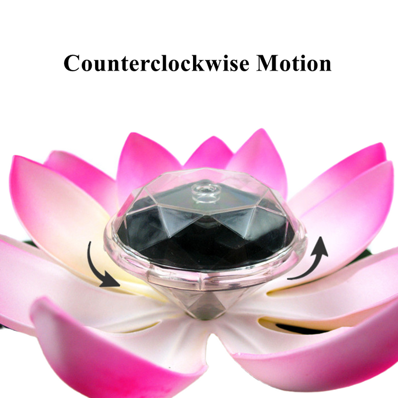 Bulk Solar Power Energy Floating Lotus Flower LED Light Water Hyacinth Pond Plants Wholesale