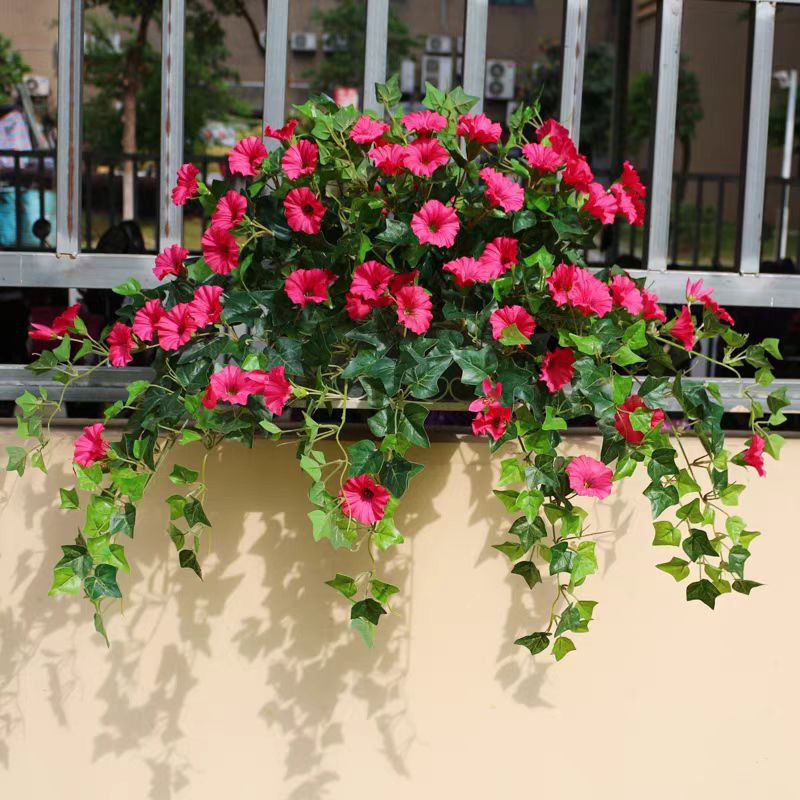 Bulk 2pcs Spring Faux Petunias Flowers UV Resistant Artificial Flowers Plants for Outdoor Decoration Wholesale