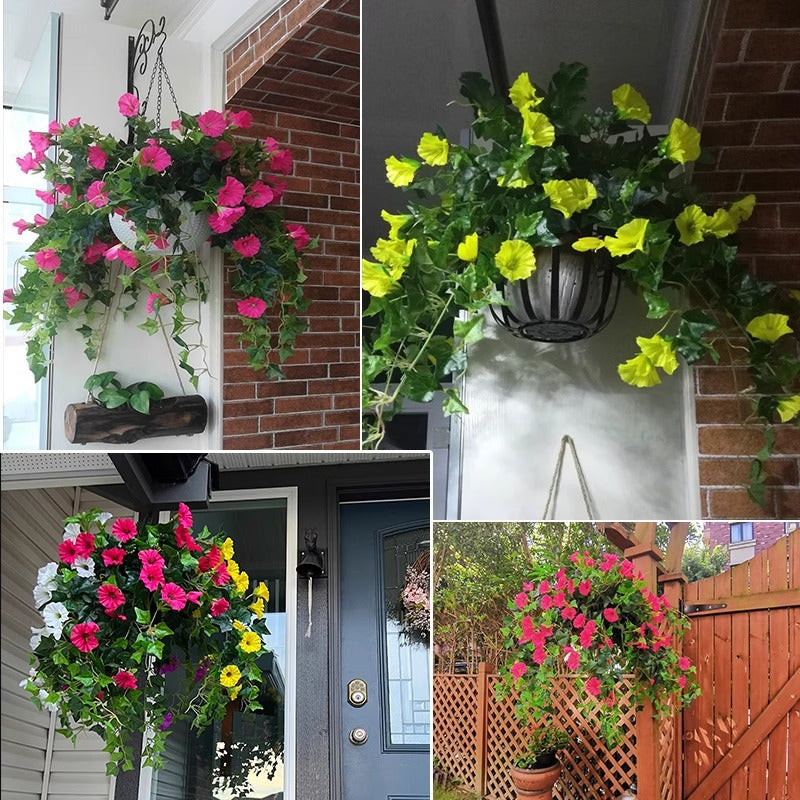 Bulk 2pcs Spring Faux Petunias Flowers UV Resistant Artificial Flowers Plants for Outdoor Decoration Wholesale