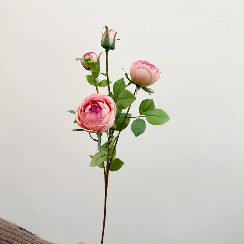 Tallo de flores de seda de peonía de 27 "a granel con capullos al por mayor