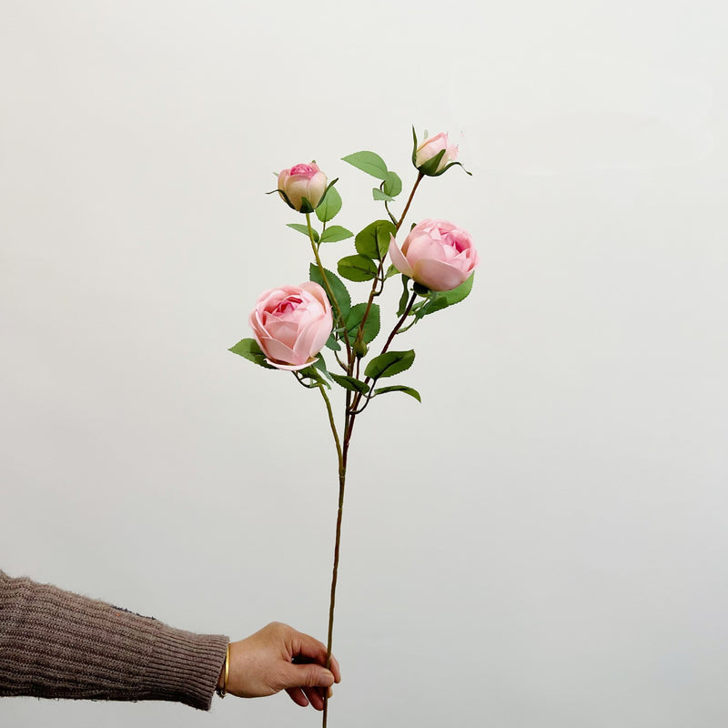Tallo de flores de seda de peonía de 27 "a granel con capullos al por mayor