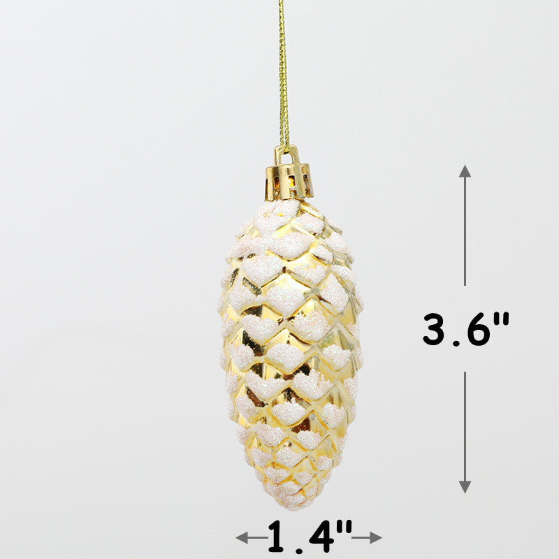 Lot de 5 pommes de pin artificielles en neige pour décoration d'automne, Thanksgiving, Noël, vente en gros 