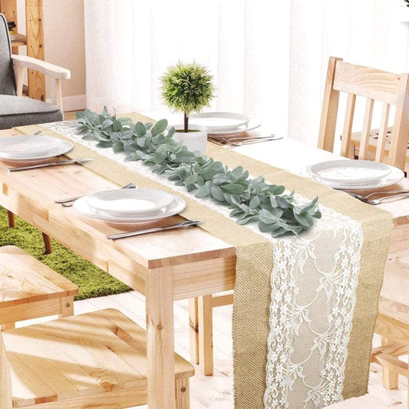 Bulk 2pcs 13 Ft Artificial Flocked Lambs Ear Garland Silver Ragwort Foliage Garland Wholesale