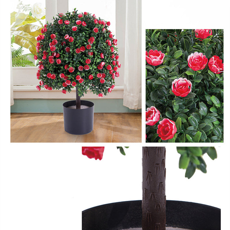 Bulk 2 Pack Artificial Topiary Lavender Ball Rose Ball Potted Tree Plant Wholesale