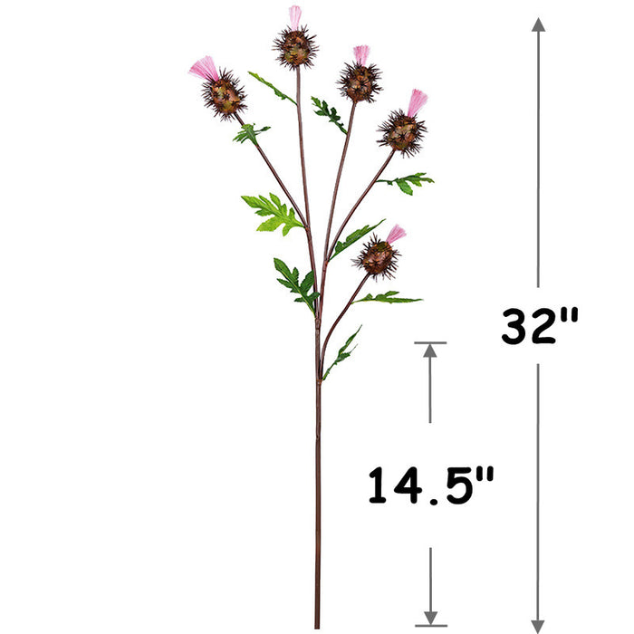 Bulk 32" Artificial Fruits Thorn Thistle Stems Spray Lifelike Model for Vase Home Party Decoration Wholesale