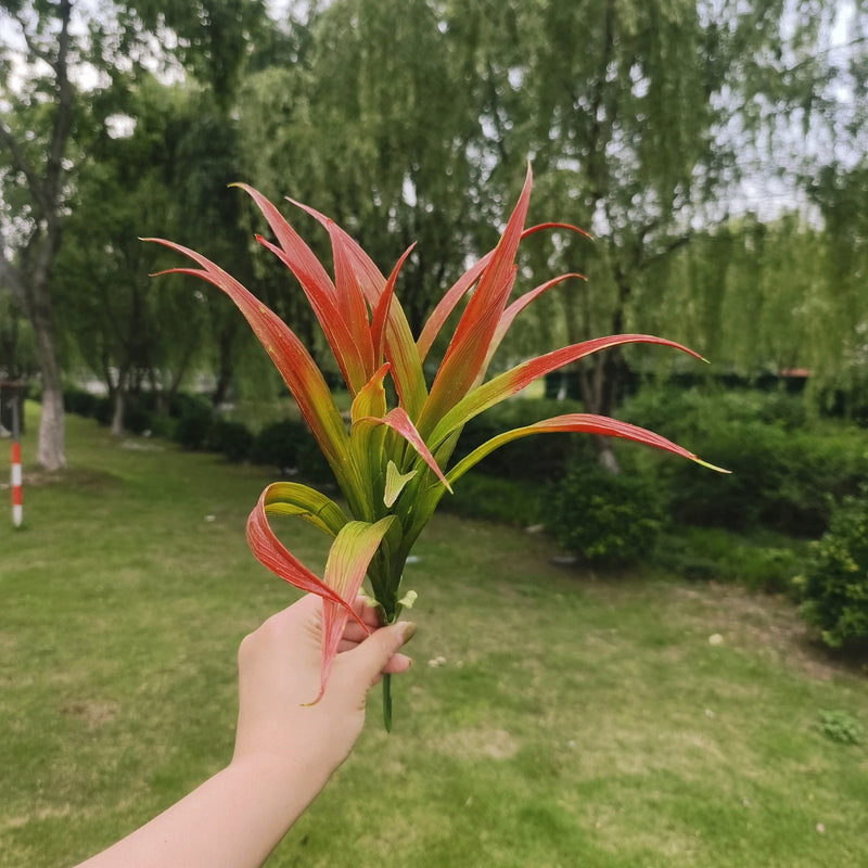 Bulk 8Pcs Artificial Outdoor Plants UV Resistant Tall Grass Plants Bushes Tropical Flowers Décor Fall Winter Summer Planters Patio Front Door Porch Wholesale