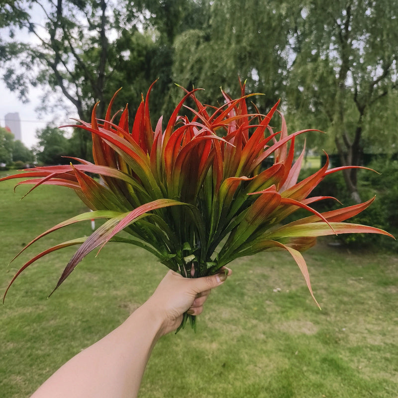 Bulk 8Pcs Artificial Outdoor Plants UV Resistant Tall Grass Plants Bushes Tropical Flowers Décor Fall Winter Summer Planters Patio Front Door Porch Wholesale