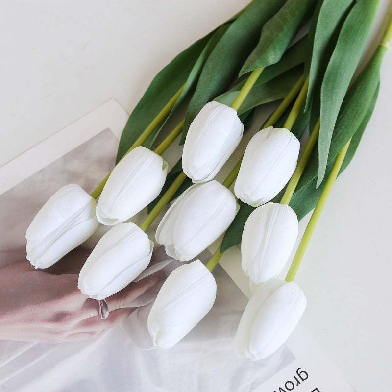 Bulk 18.8" Tulip Stems Real Touch Artificial Tulip Arrangement Flowers Arrangements Wholesale
