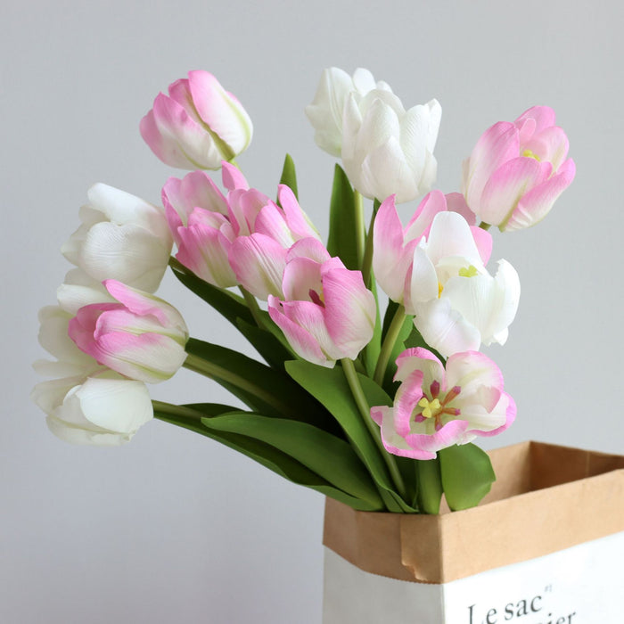 Bulk 19.6" Tulips Bouquet Real Touch Flowers Artificial Wholesale