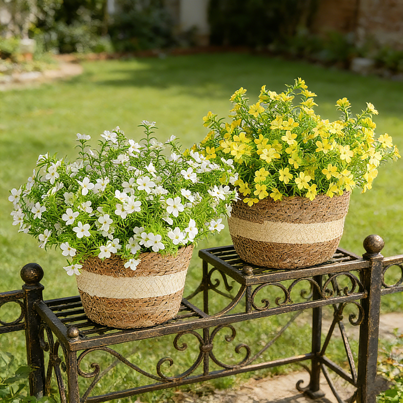 Bulk 11" UV-Resistant Artificial Wildflowers Bush for Outdoor Decor Wholesale