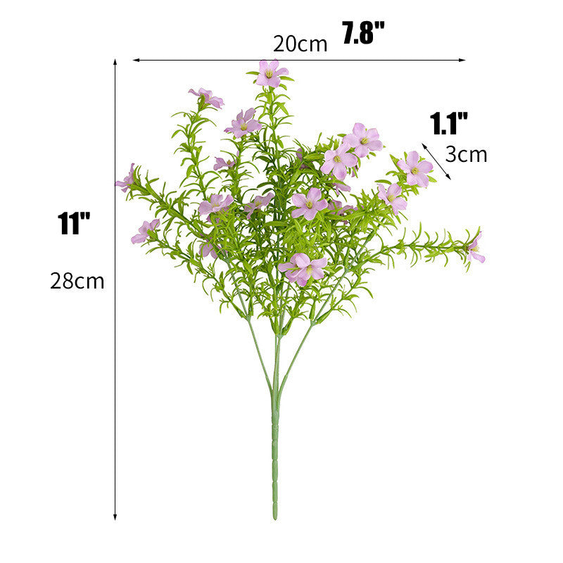 Bulk 11" UV-Resistant Artificial Wildflowers Bush for Outdoor Decor Wholesale
