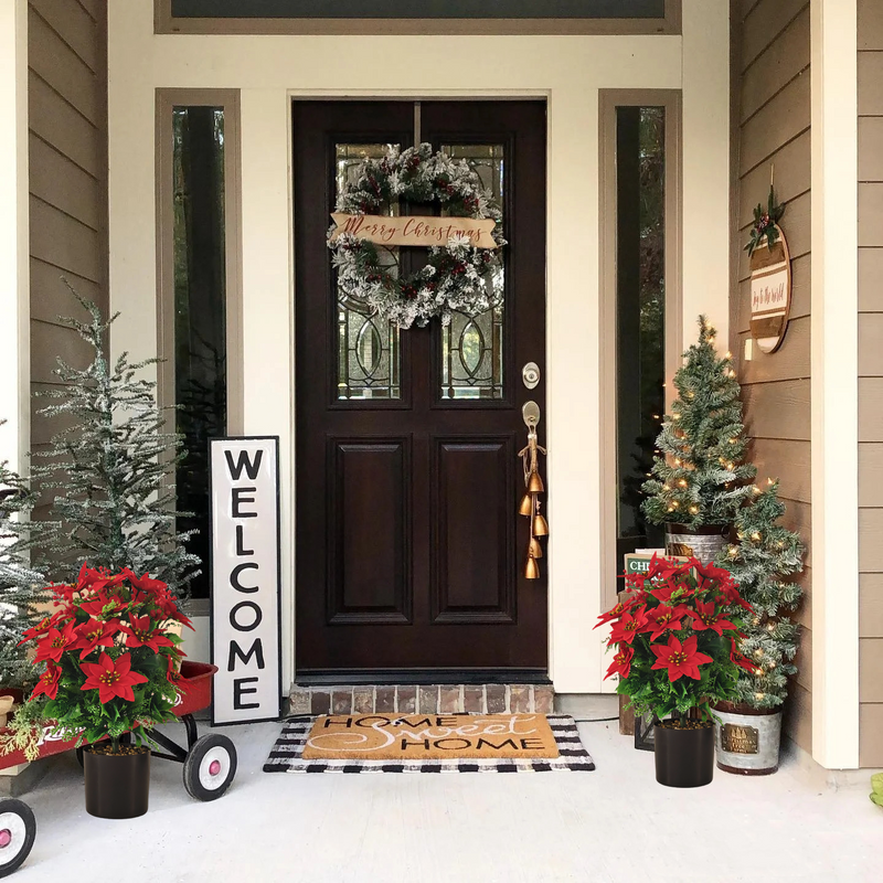 Bulk 18" Outdoor UV Treated Poinsettia Flowers for Patio, Garden & Holiday Decor Wholesale