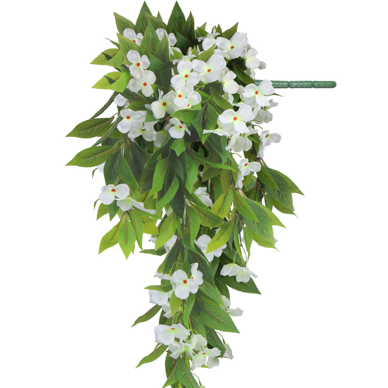 Bulk UV-Resistant Artificial Hanging Impatiens Flowers - Outdoor Decor for Garden, Patio & Yard