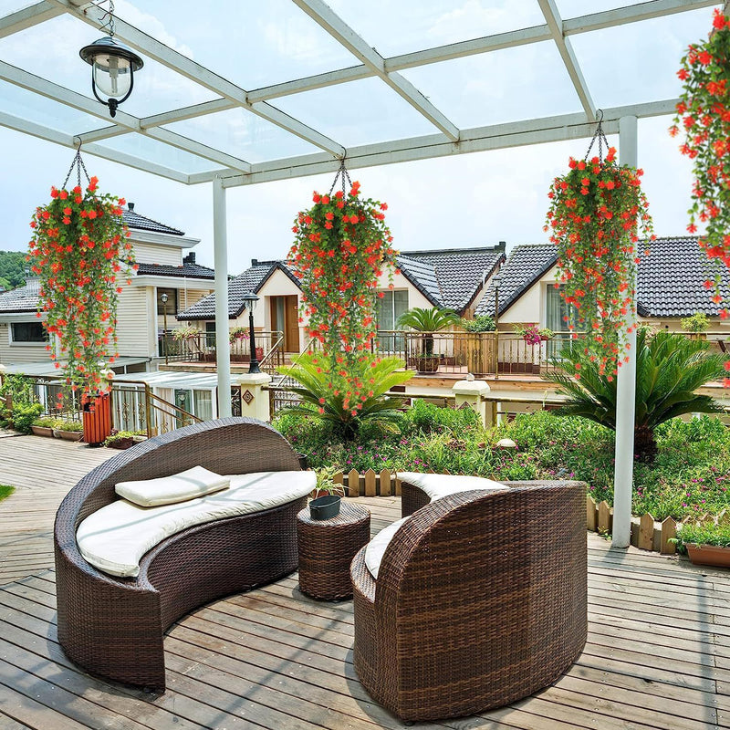 Bulk 3Pcs Spring Flowers Hanging Garland for Basket Outdoors UV Protection Wholesale