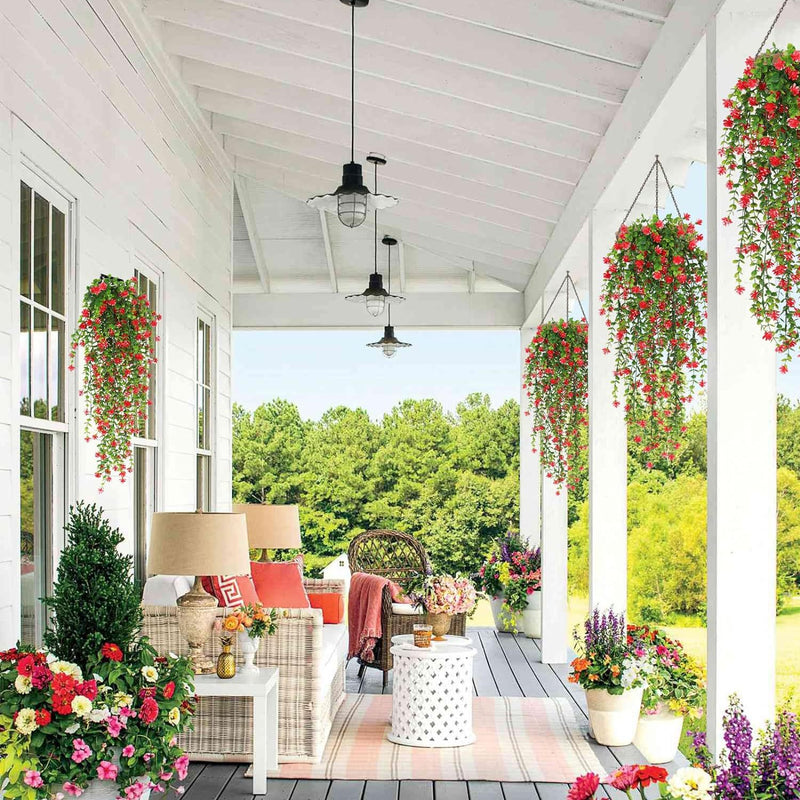 Bulk 3Pcs Spring Flowers Hanging Garland for Basket Outdoors UV Protection Wholesale