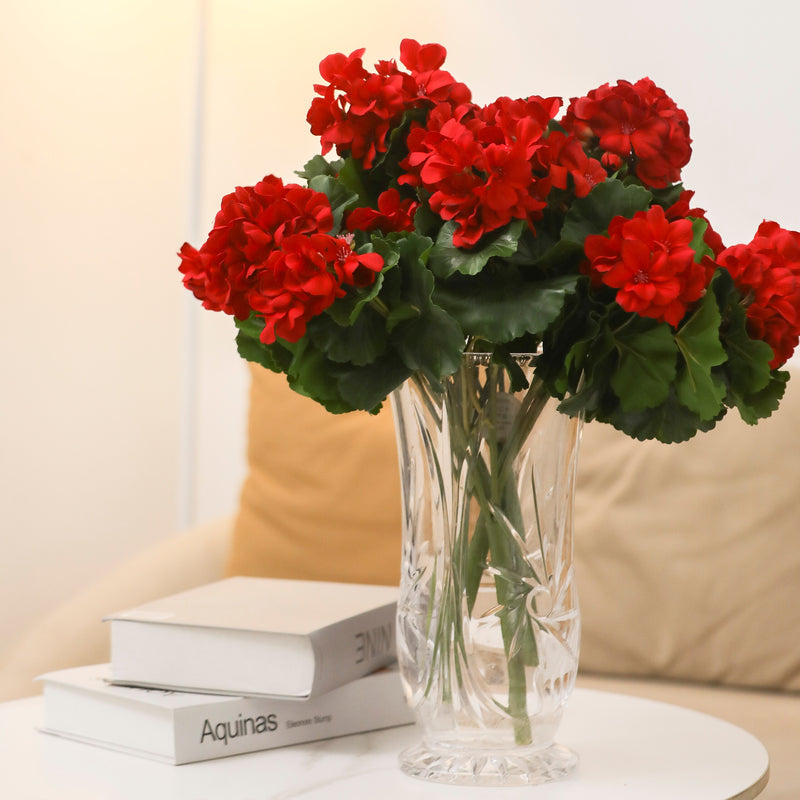 Premium Real Touch Geranium Bush UV Resistant - 17"