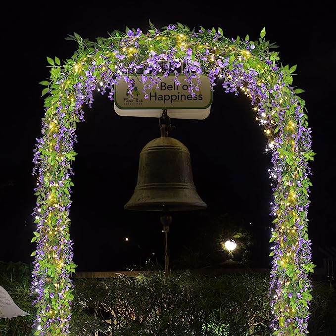 Bulk Exclusive Upgrade 7Ft Wisteria Artificial Garland Silk Wisteria Hanging Flowers for Wedding Arch Outdoor Ceremony Garden Porch Decor Wholesale