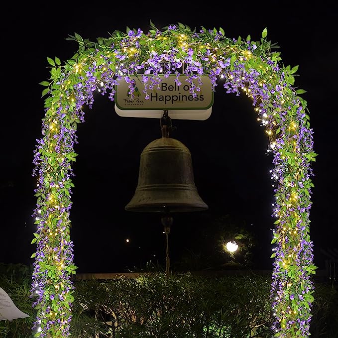 Actualización exclusiva a granel Versión de 7 pies Wisteria Guirnalda artificial Wisteria de seda Flores colgantes para el arco de la boda Ceremonia al aire libre Jardín Porche Decoración al por mayor