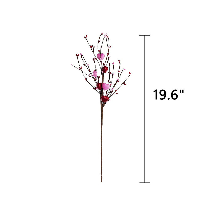 Tiges de fleurs artificielles de baies rouges en vrac pour la Saint-Valentin, pour la maison, pour un anniversaire, un mariage, un vase, vente en gros