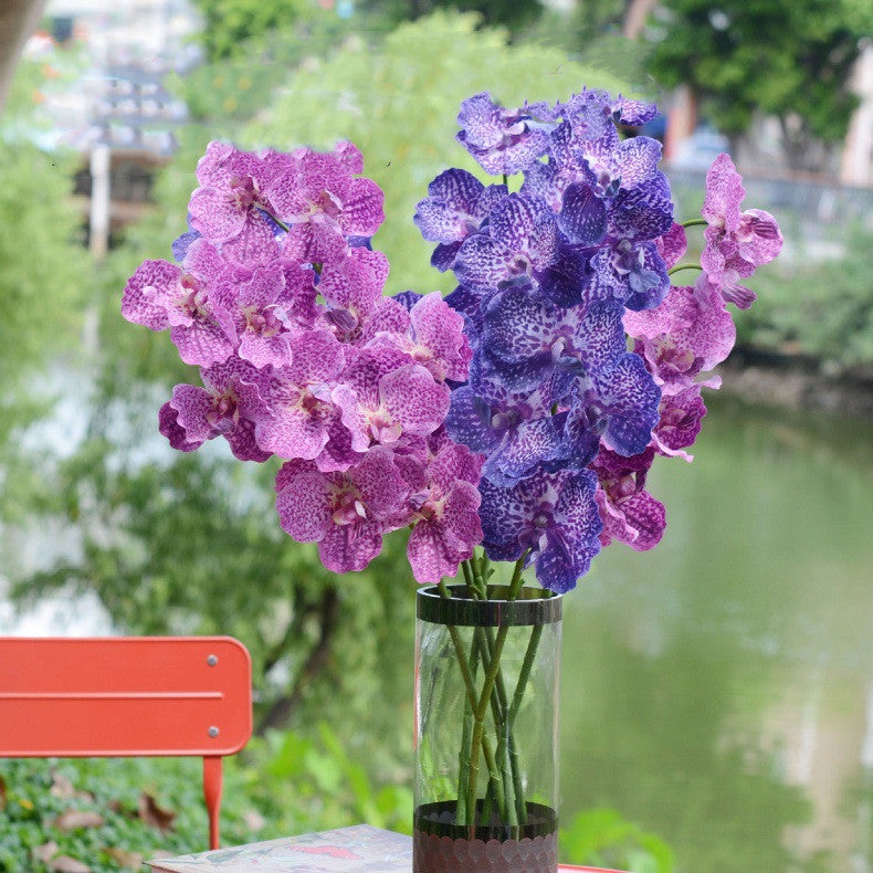 Tiges d'orchidées Vanda Miss Joaquim Real Touch de 30 pouces en gros 