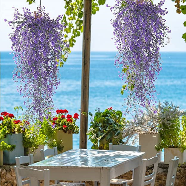 Clearance Bulk 2pcs Hanging Weeping Garland Plants UV Resistant for Outdoors Wholesale