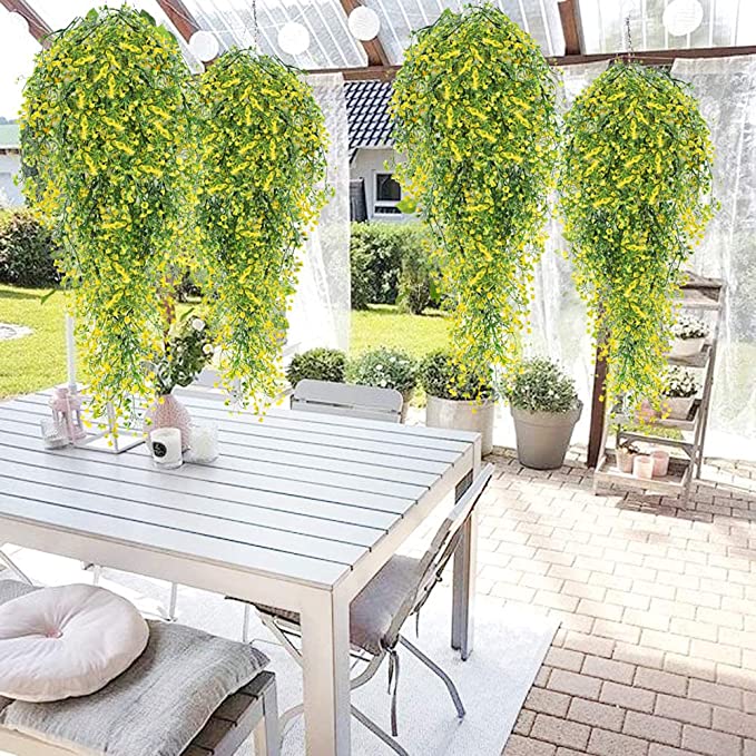 Clearance Bulk 2Pcs Artificial Plants Hanging Vine Weeping Willow Ivy Garland UV Resistant Wholesale