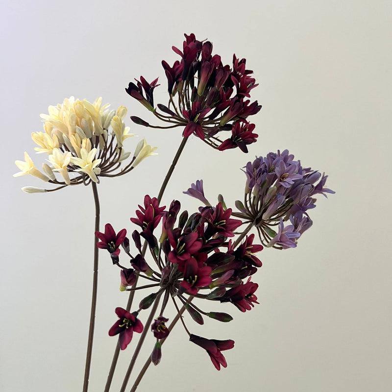 Bulk 24" Vintage-Style Agapanthus Stems Artificial Silk Flowers Wholesale