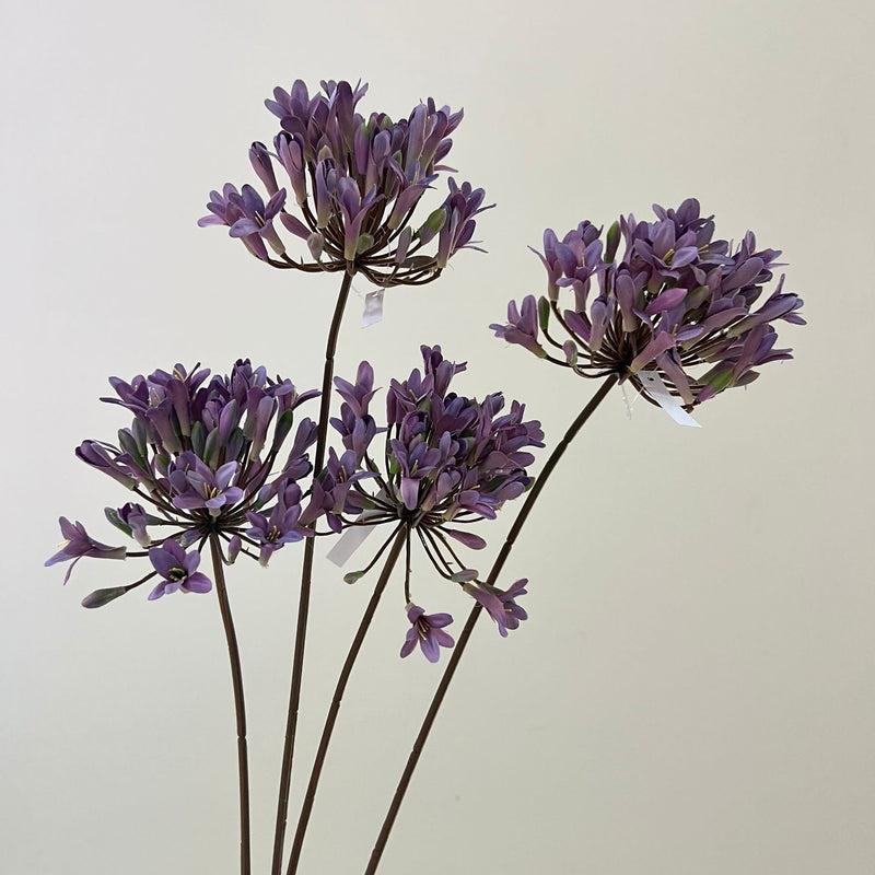 Bulk 24" Vintage-Style Agapanthus Stems Artificial Silk Flowers Wholesale