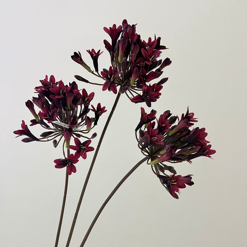 Bulk 24" Vintage-Style Agapanthus Stems Artificial Silk Flowers Wholesale